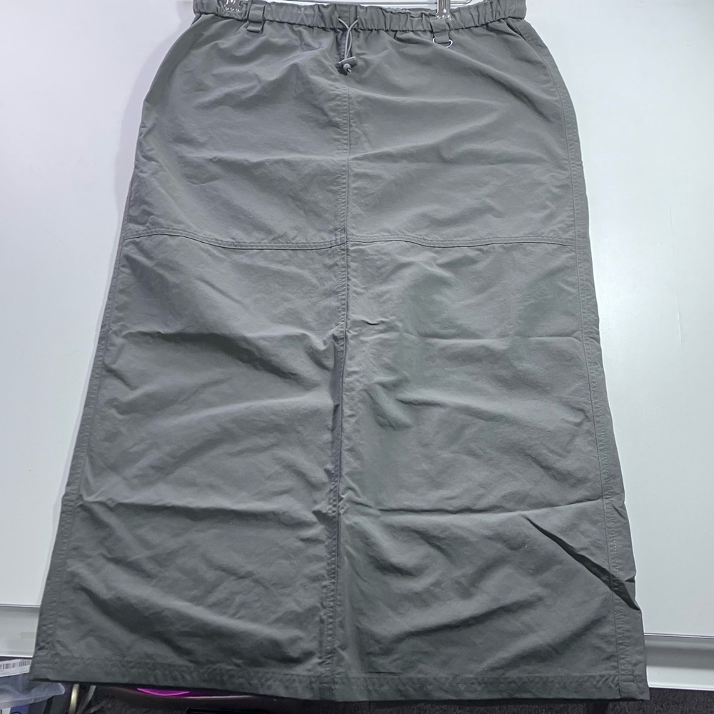 Ardene Graphite Grey Utility Cargo Parachute Longline Maxi Skirt Women’s M - Picture 8 of 10